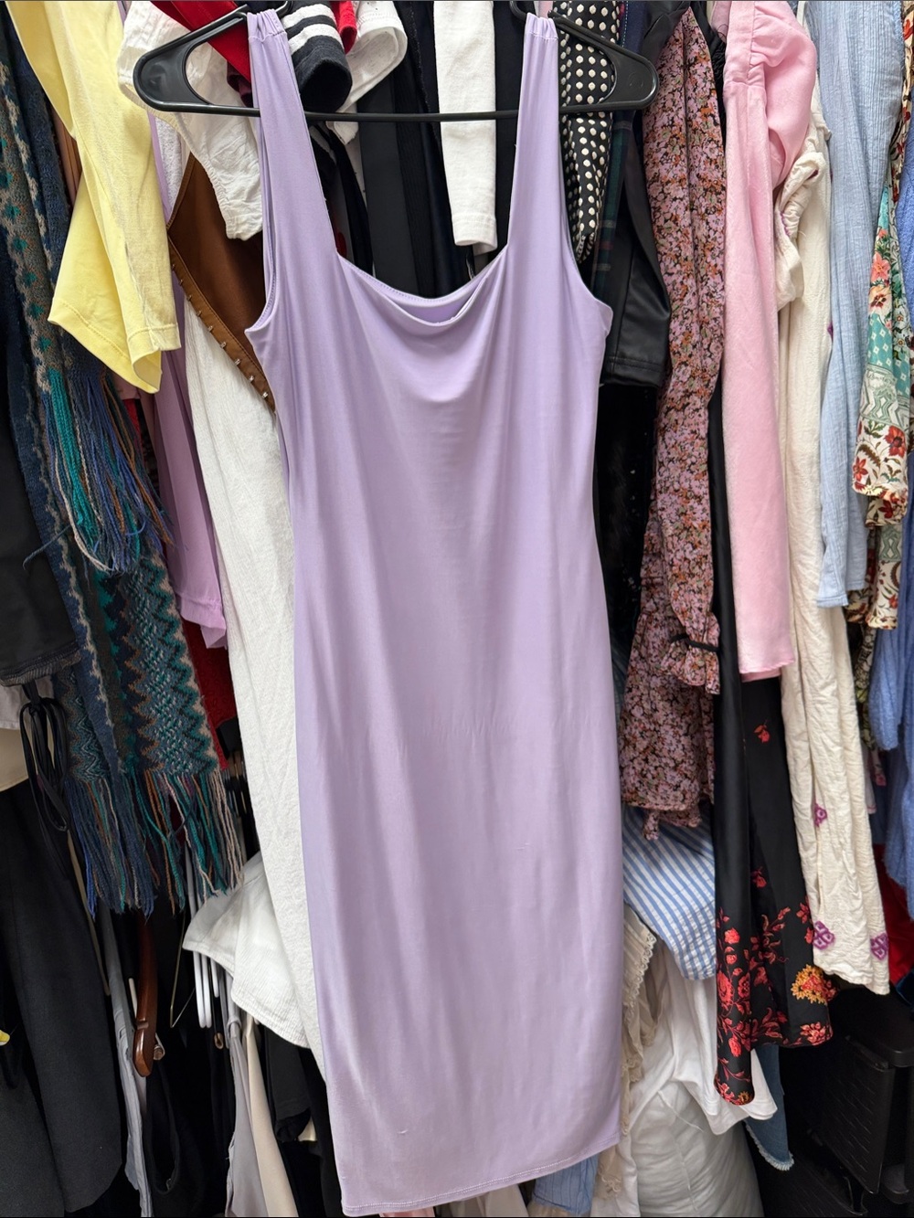 Lavender Cowl Neck Slip Dress - Women